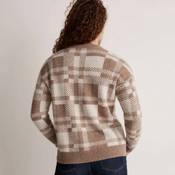 Madewell Hartfield Pullover Sweater Soft Alpaca Blend Heather Ashwood Boxy Fit M - Picture 3 of 15